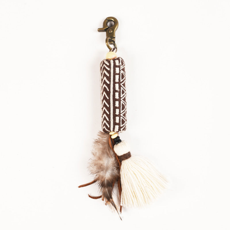 Tribal tassel, handmade, boho bag charm, gypsy charm