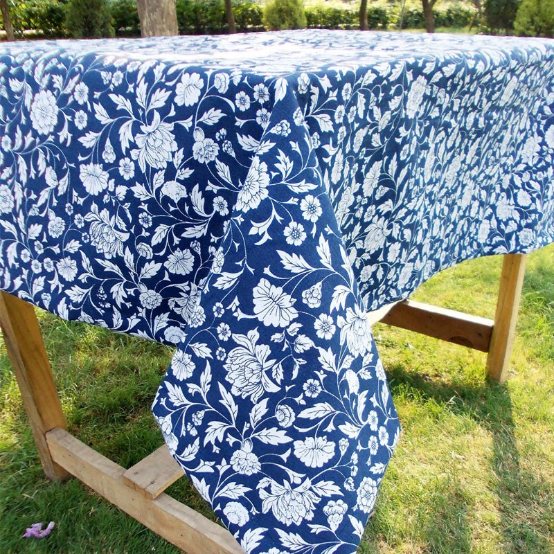 Indigo- Kalamkari Table cover