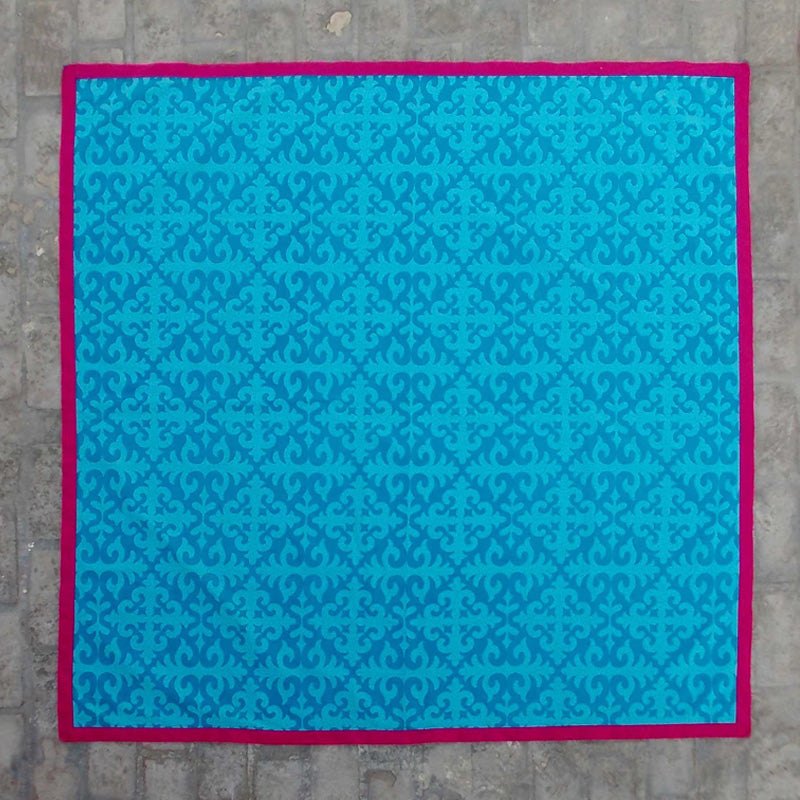 Table Cover- Shyrdak Turquiose Print