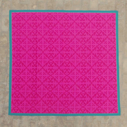 Table Cover- Shyrdak Bright pink Print