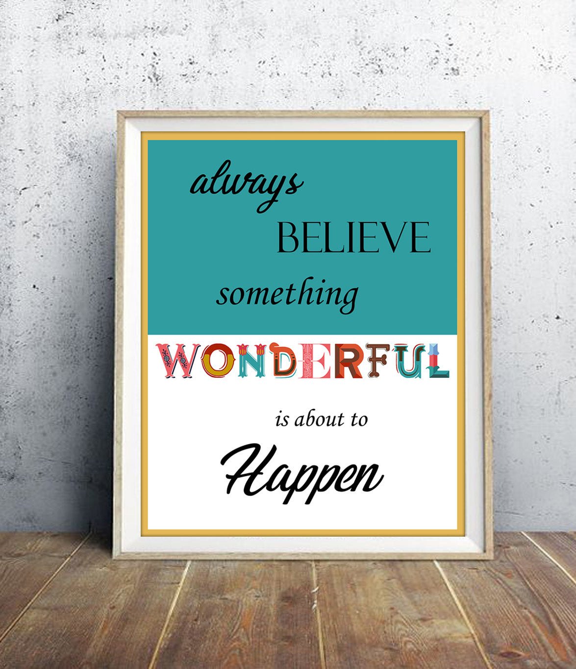 Wall art, digital print, quotes, laminated, 8X11 inches