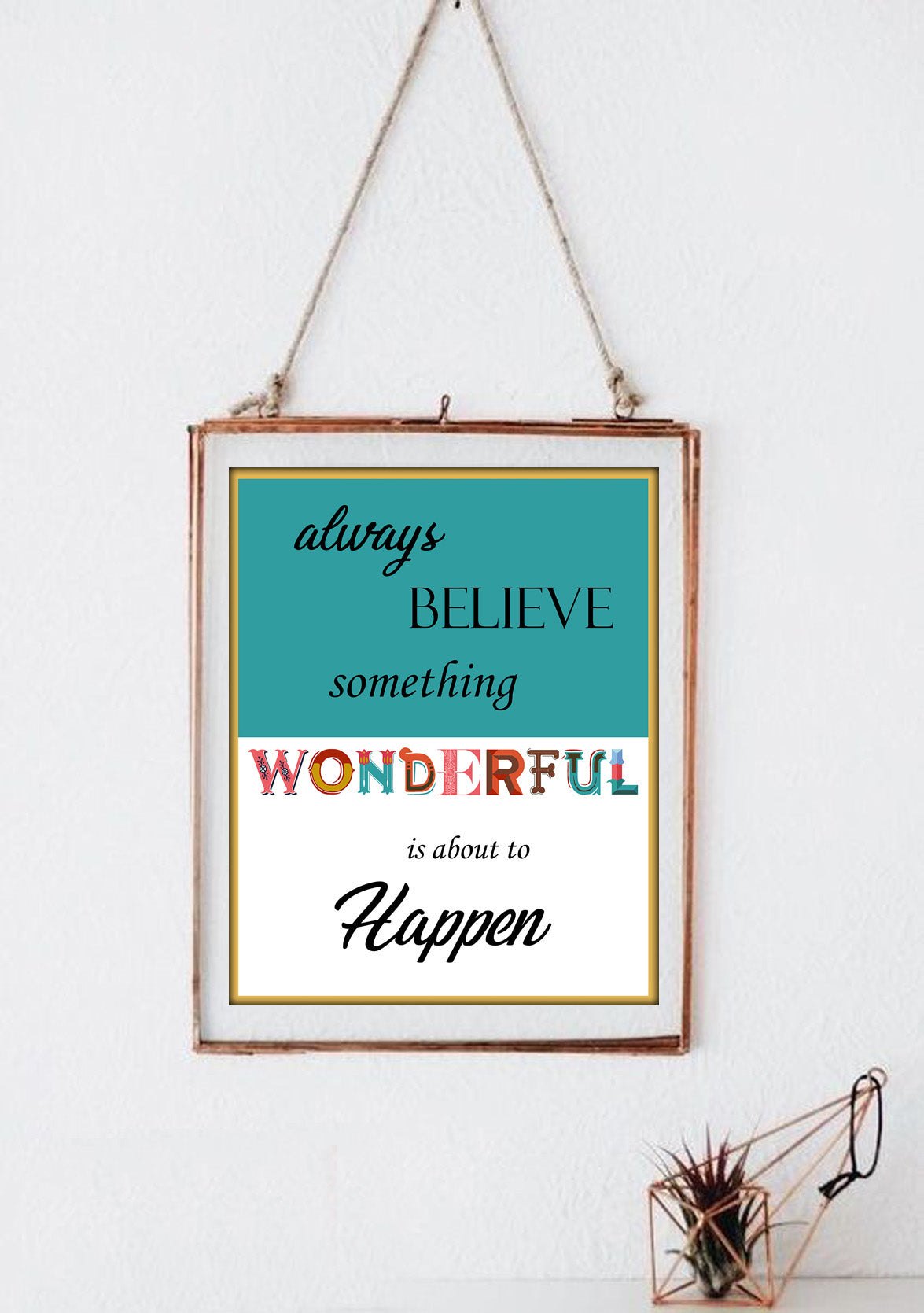 Wall art, digital print, quotes, laminated, 8X11 inches