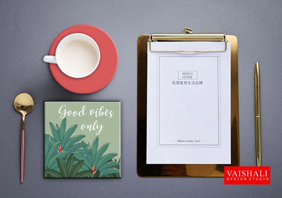 Pichwai art, botanical print, inspirational quotes, printable coasters, set of 4 designs, 3.8"X3.8"