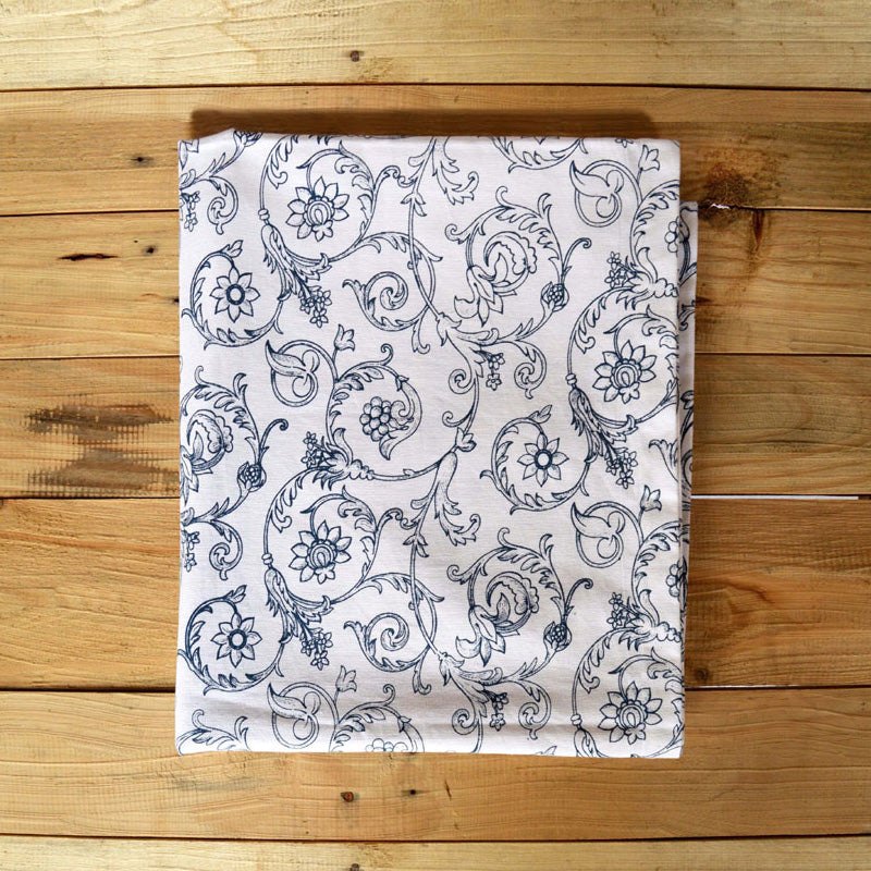 Table cloth - Blue swirl print, sizes available.