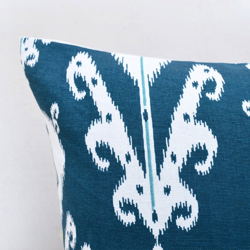 Ikat print, indigo pillow cover, cotton cushion cover