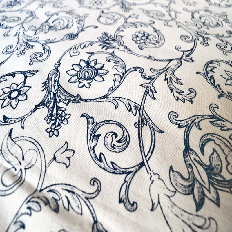 Table cloth - Blue swirl print, sizes available.