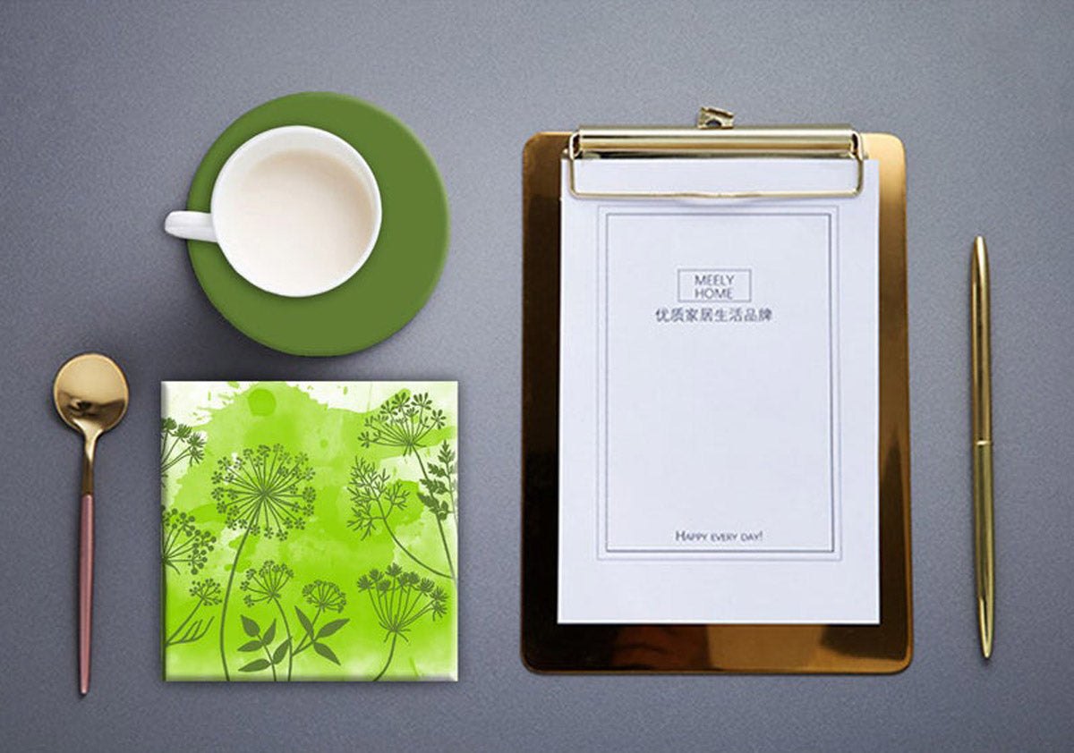 Monochromatic texture,floral silhouette, printable coasters, set of 4 designs, 3.8" x 3.8"