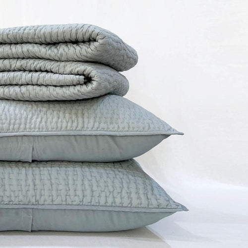 DUCK EGG colour Kantha cotton Quilt and quilt sets, Sizes available
