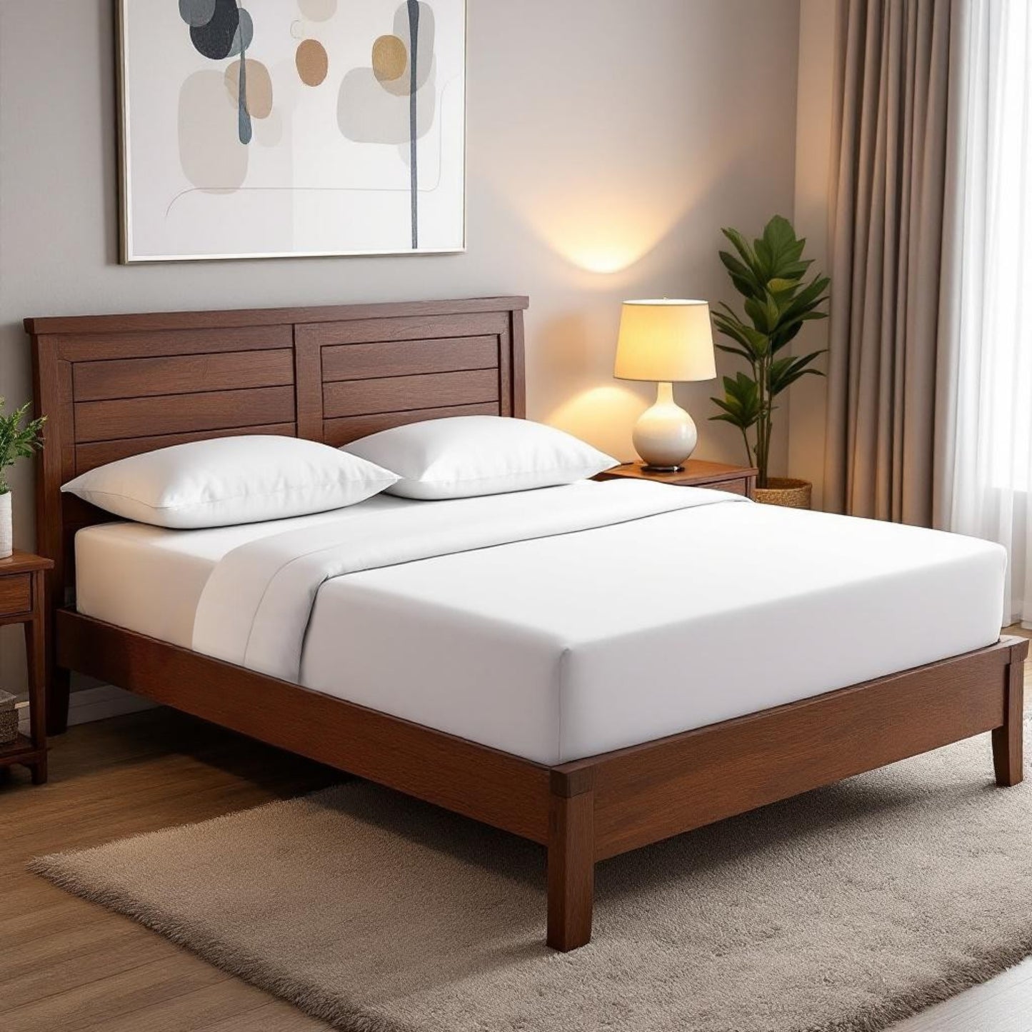 600TC flat sheet set, luxury cotton in white colour