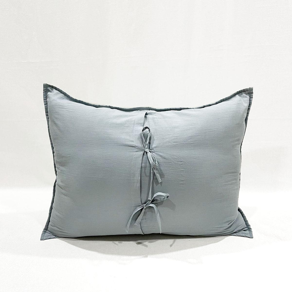 DUCK EGG colour handmade Kantha cotton Quilt with coordinated pillow cases, Sizes available