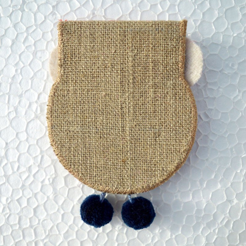 Owl coin bag, wire holder, handmade, gift, bohemian, moroccan size 4X3 inches