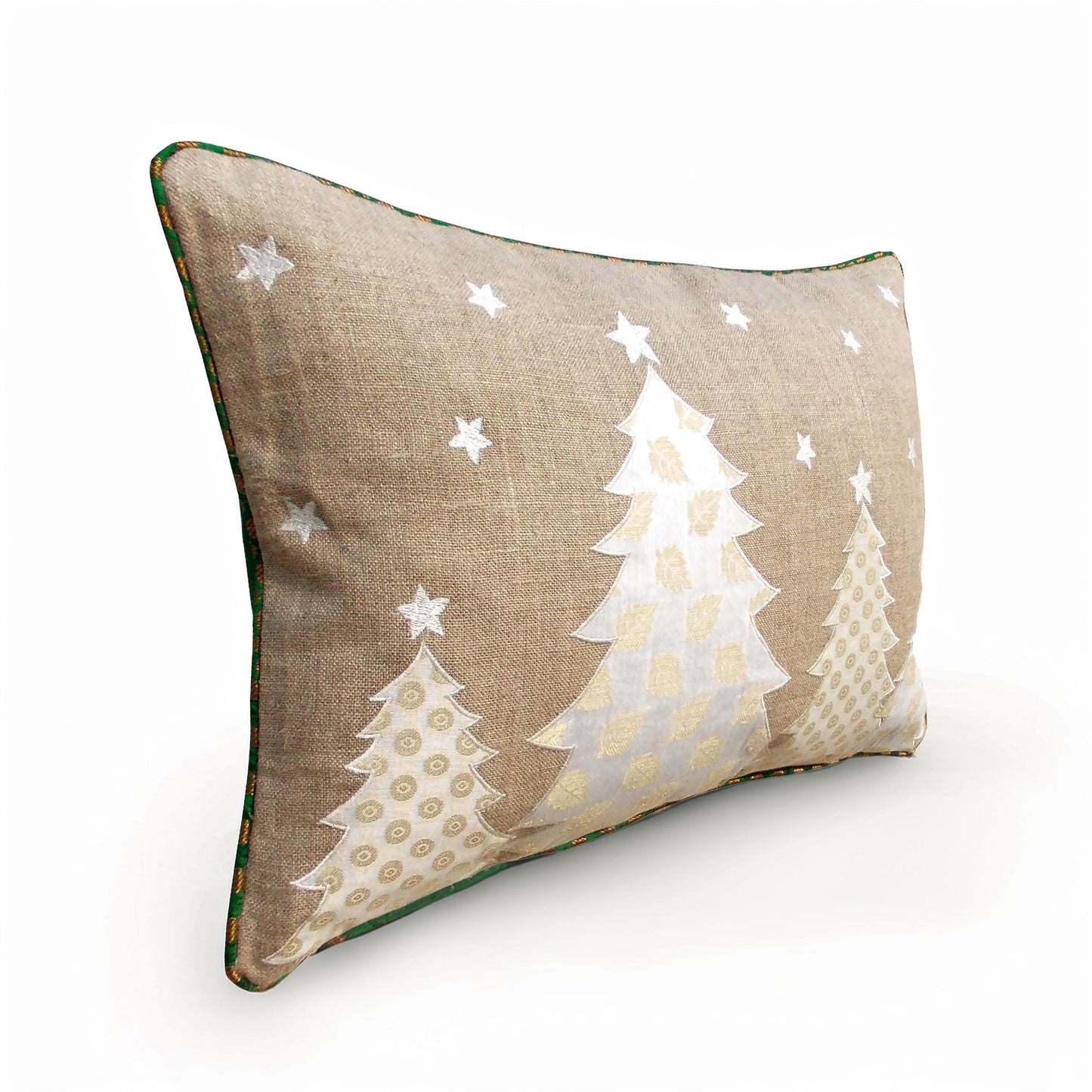 Christmas White Tree cushion cover,linen pillow cover - Vliving