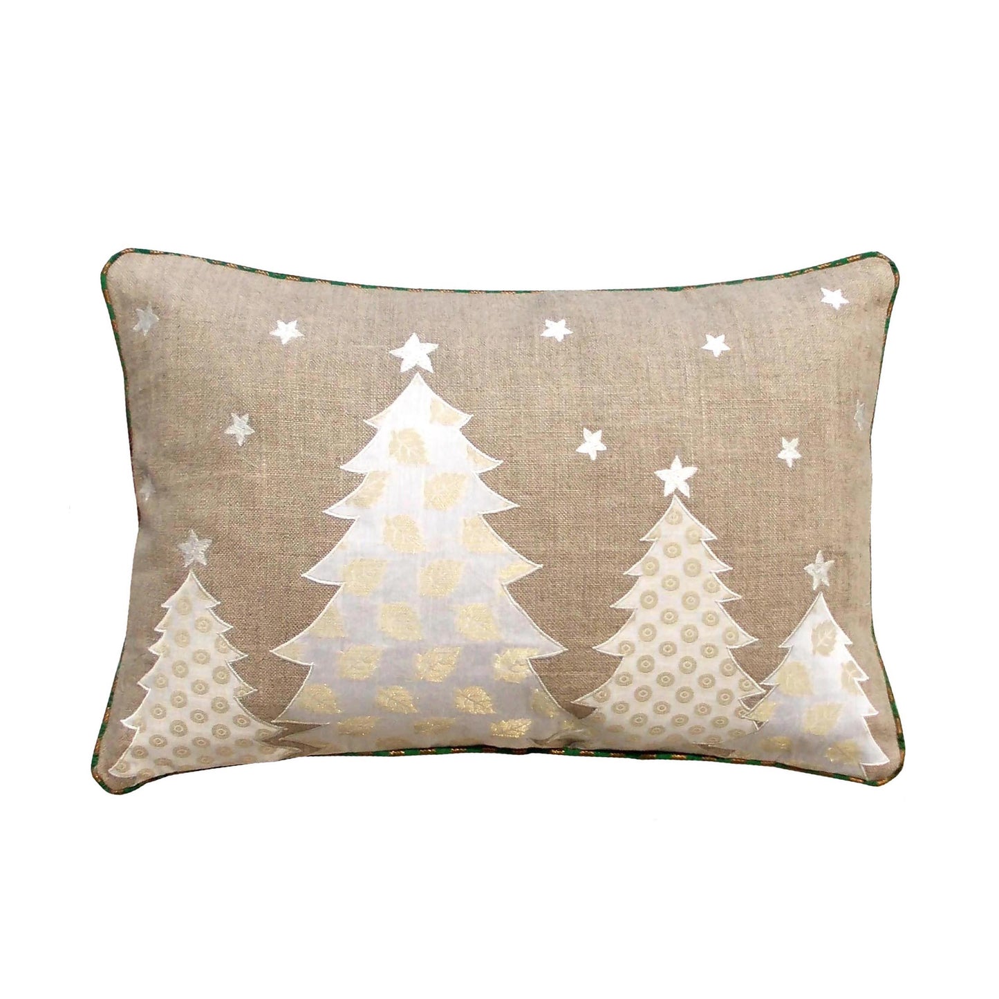 Christmas White Tree cushion cover,linen pillow cover - Vliving