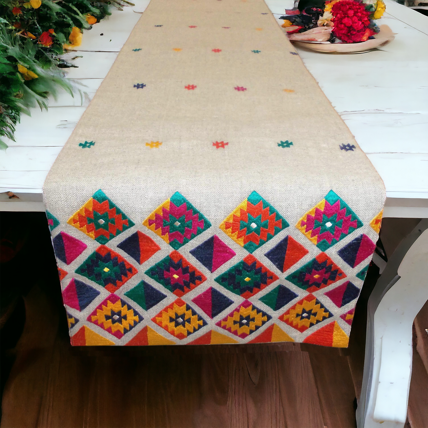 Folk- Kilim table runner - Diamond