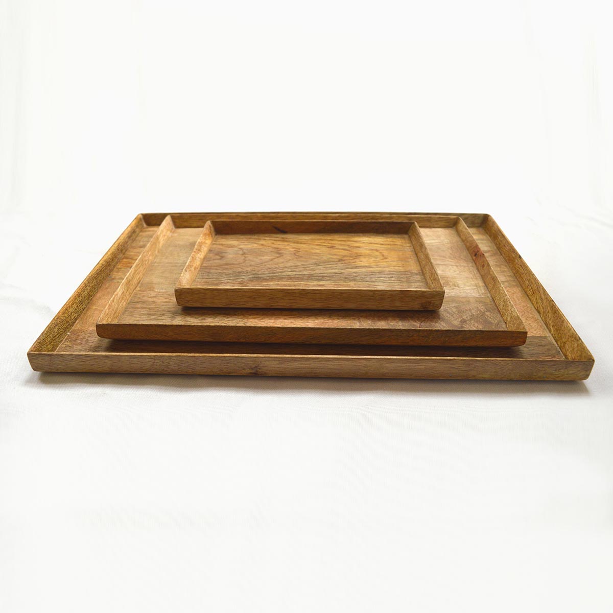 Wooden tray, set of 3 trays, rustic, mango wood, serving tray, farmhouse decor