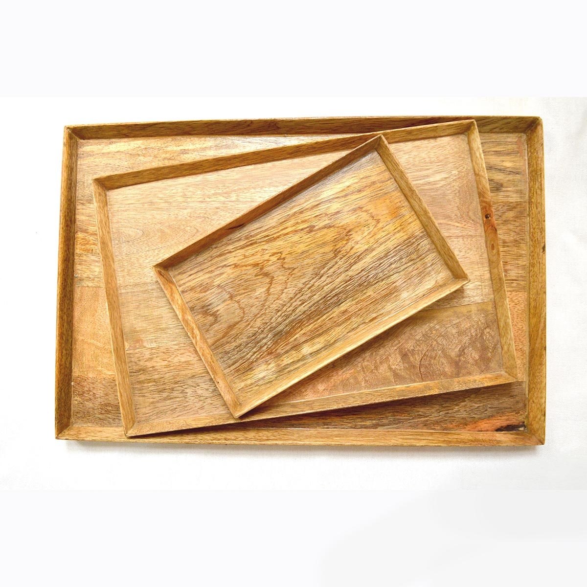 Wooden tray, set of 3 trays, rustic, mango wood, serving tray, farmhouse decor