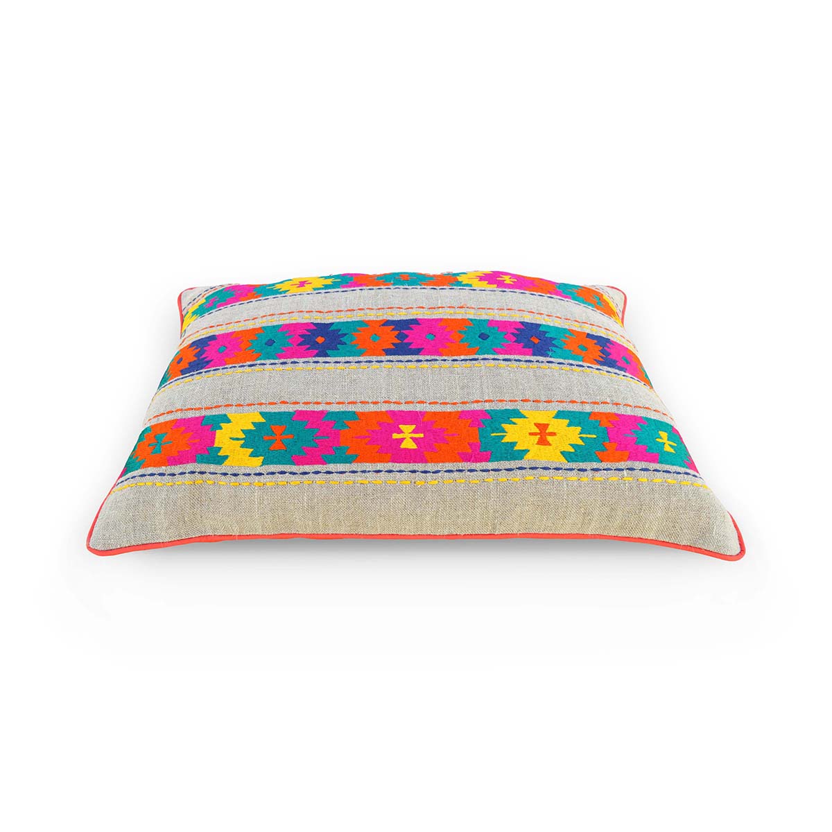 Folk - Kilim embroidery Cushion Cover