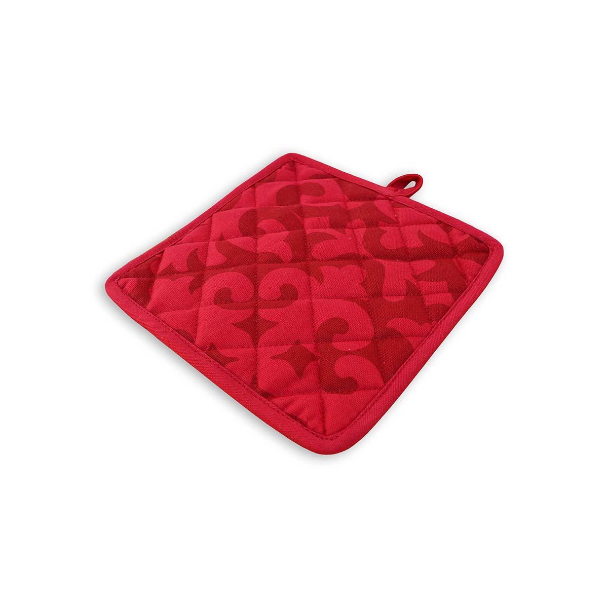 SHYRDAK Red color Pot holder and Glove, moroccan print, cotton kitchen accessories