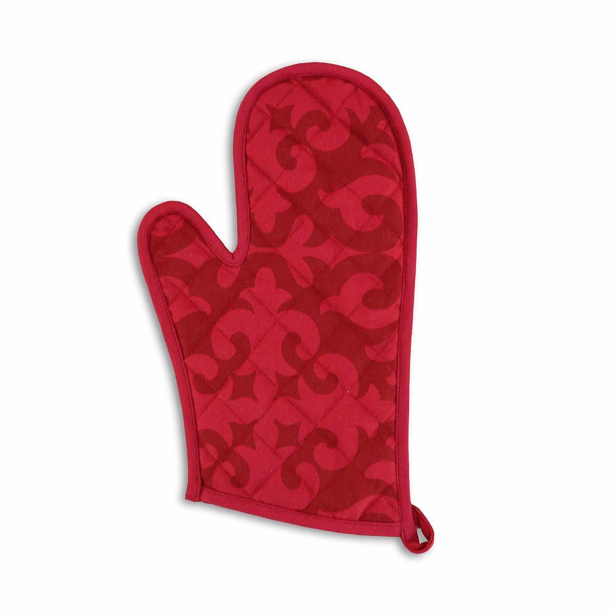 SHYRDAK Red color Pot holder and Glove, moroccan print, cotton kitchen accessories