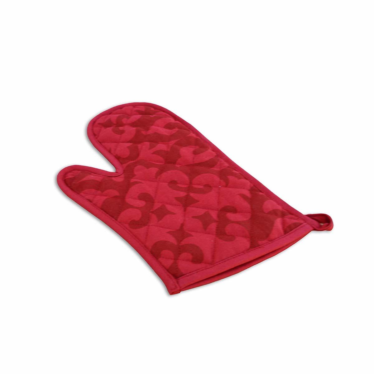 SHYRDAK Red color Pot holder and Glove, moroccan print, cotton kitchen accessories