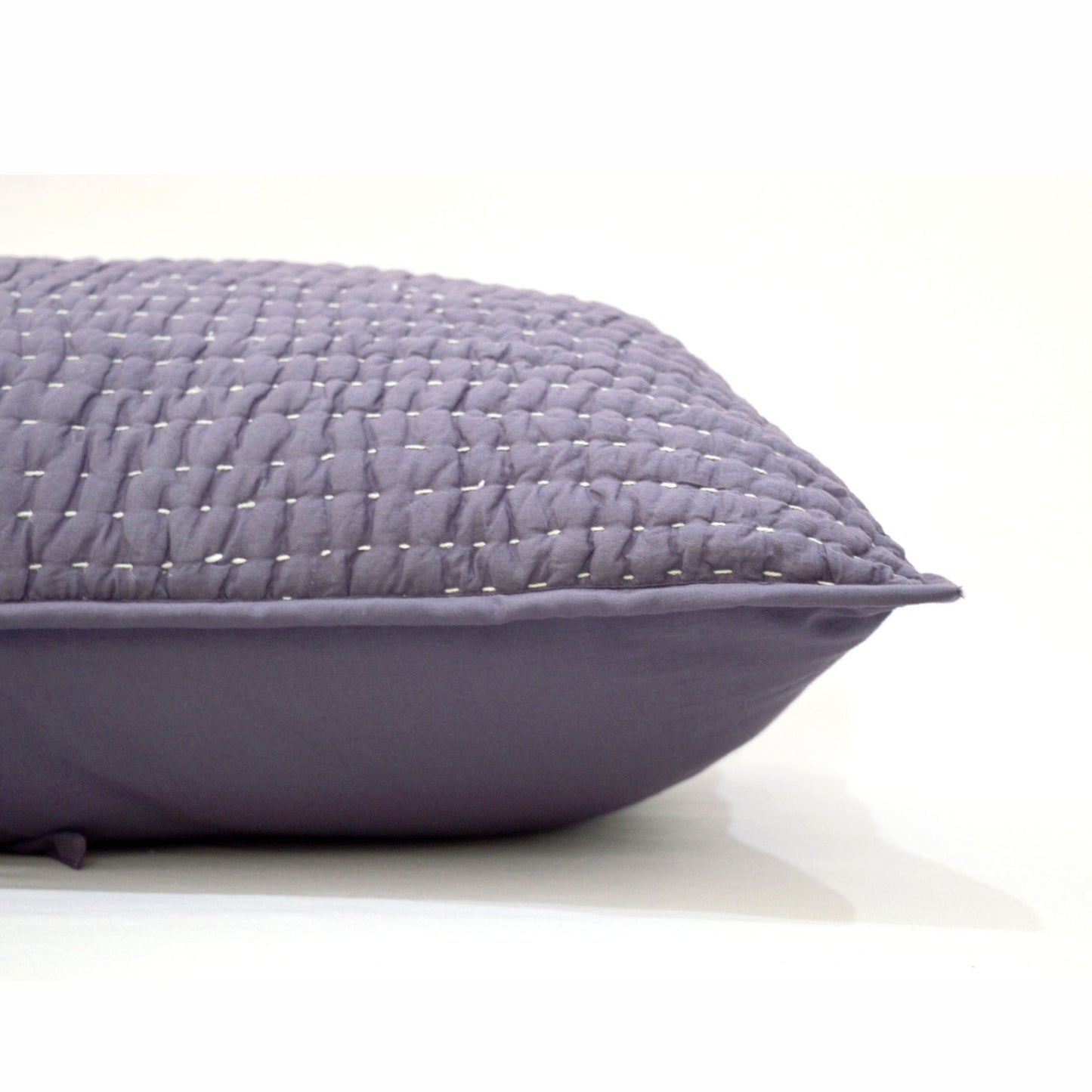 LAVENDER Kantha quilted bed set - stripe pattern quilting - sizes available