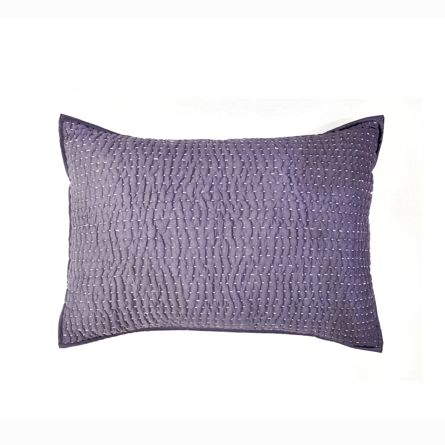 LAVENDER Kantha quilted bed set - stripe pattern quilting - sizes available