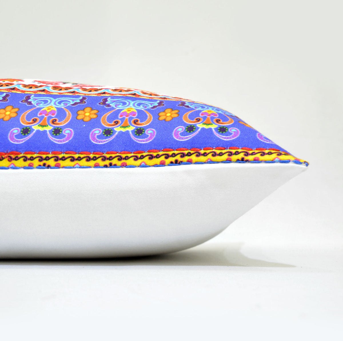 Truck art - multicolour floral print oblong pillow cover