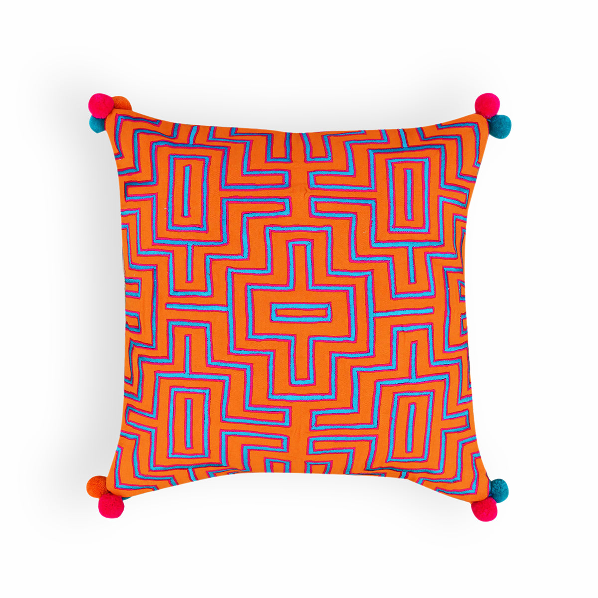 Mola Tangerine pillow cover embroidered cushion cover Vliving