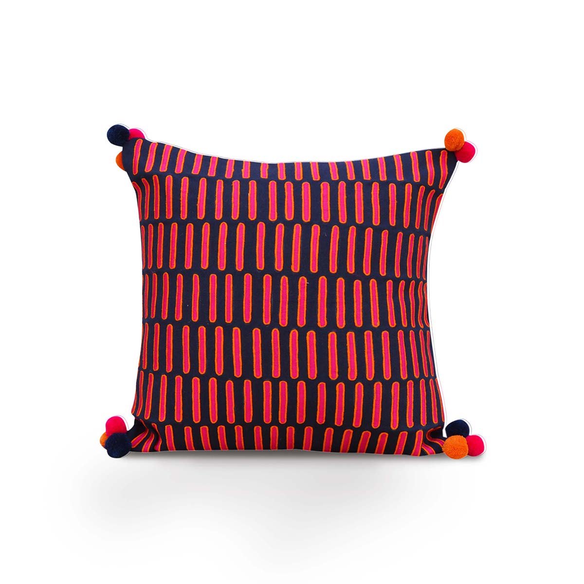 Mola - Pink and blue, pillow cover, embroidered pillows