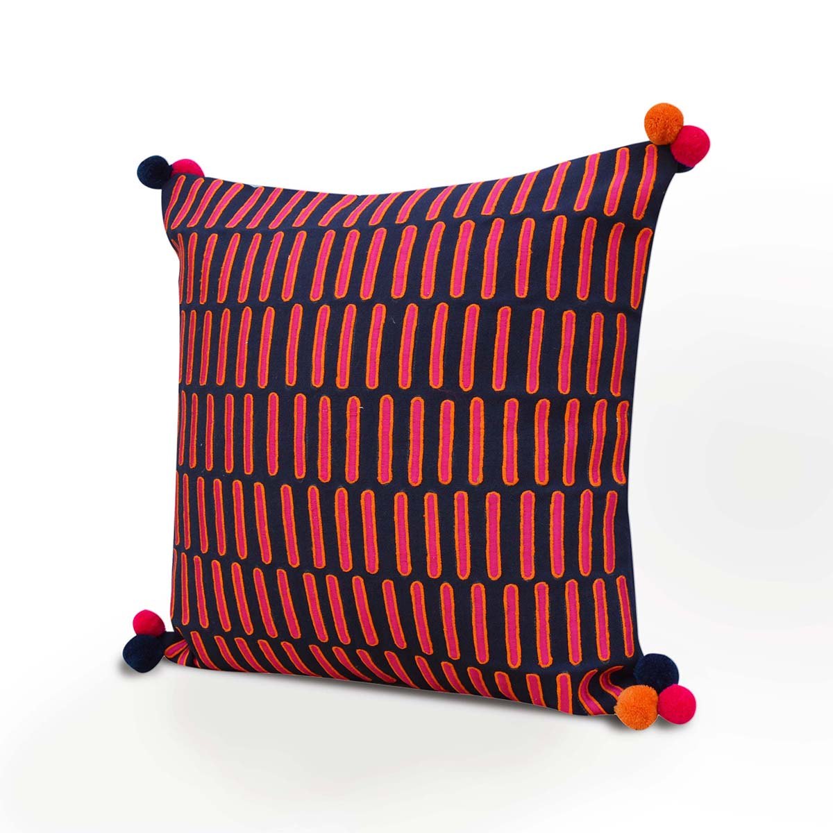 Mola - Pink and blue, pillow cover, embroidered pillows