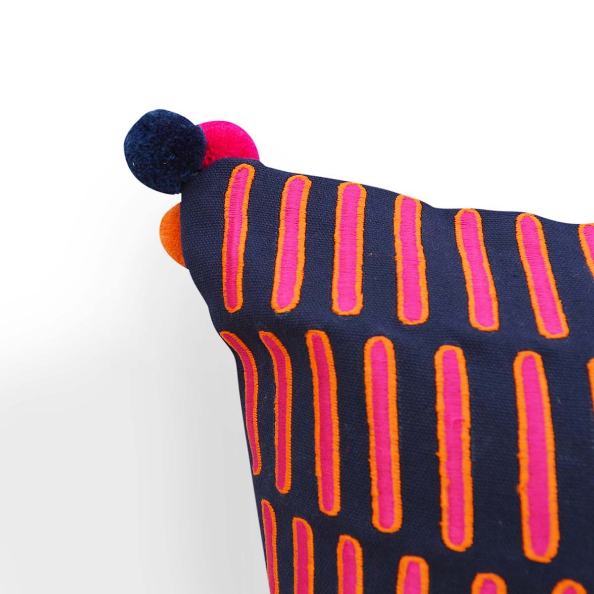 Mola - Pink and blue, pillow cover, embroidered pillows