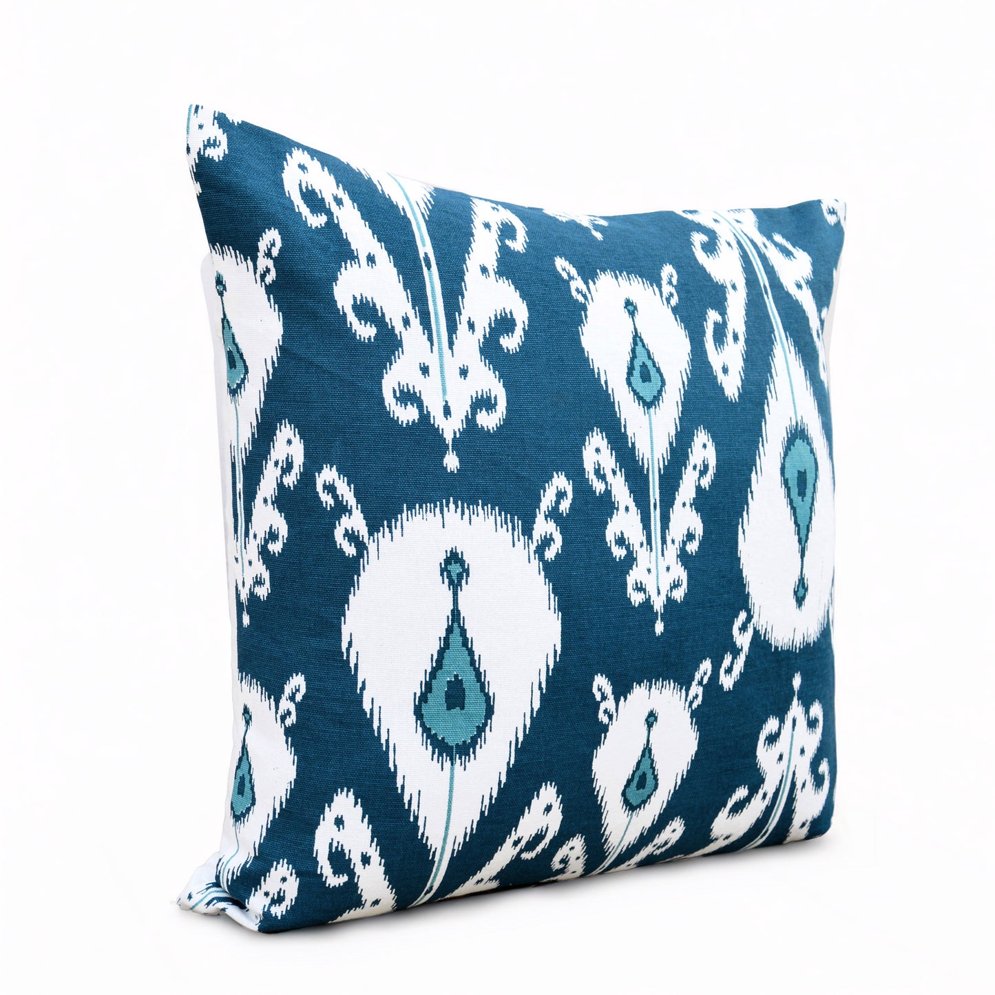 Ikat print, indigo pillow cover, cotton cushion cover