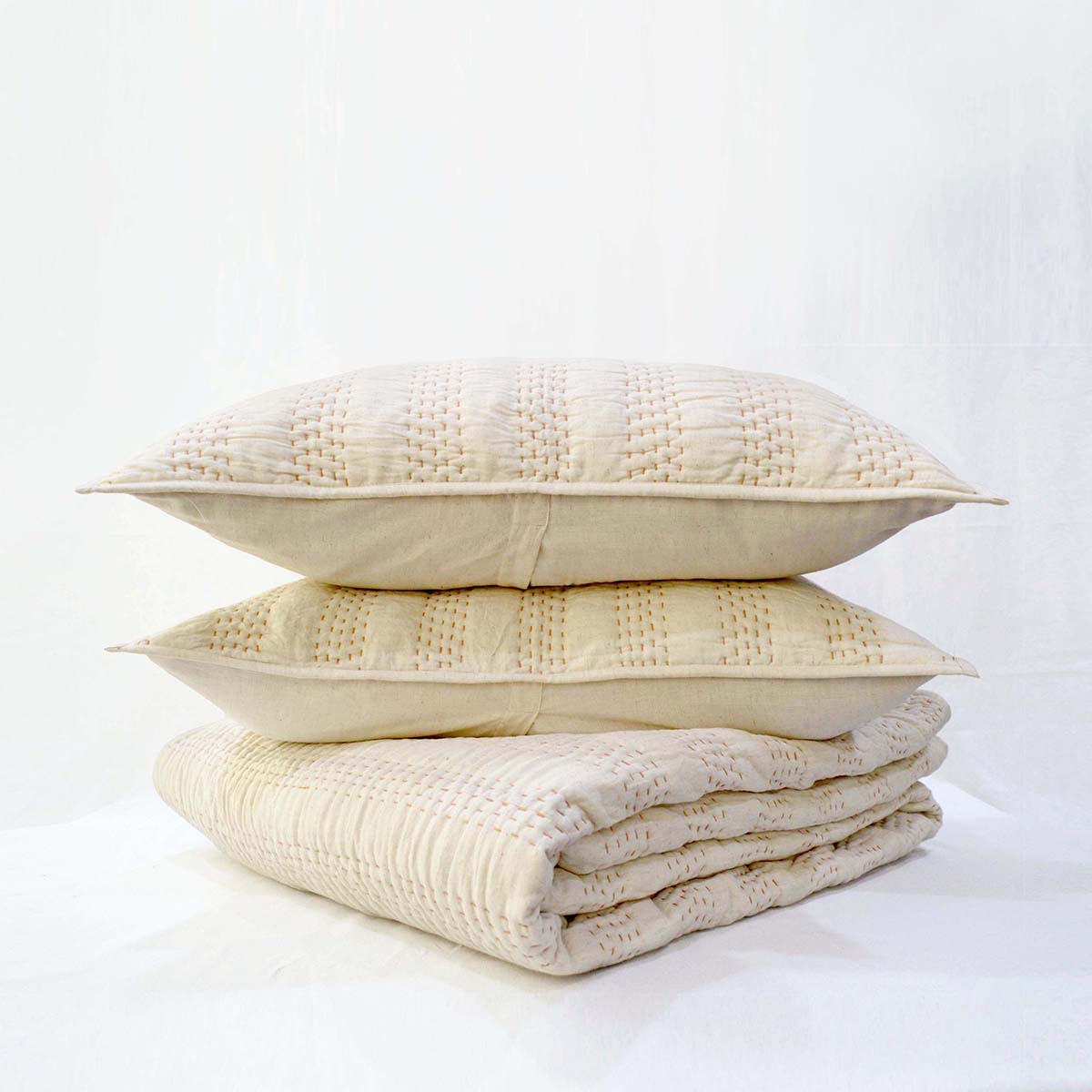 BEIGE Linen Quilted - sets, quilts and pillow cases, Sizes available