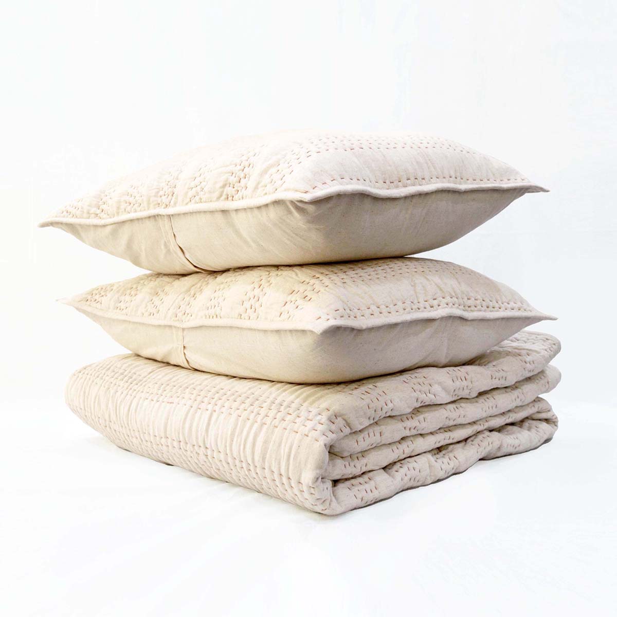 BEIGE Linen Quilted - sets, quilts and pillow cases, Sizes available