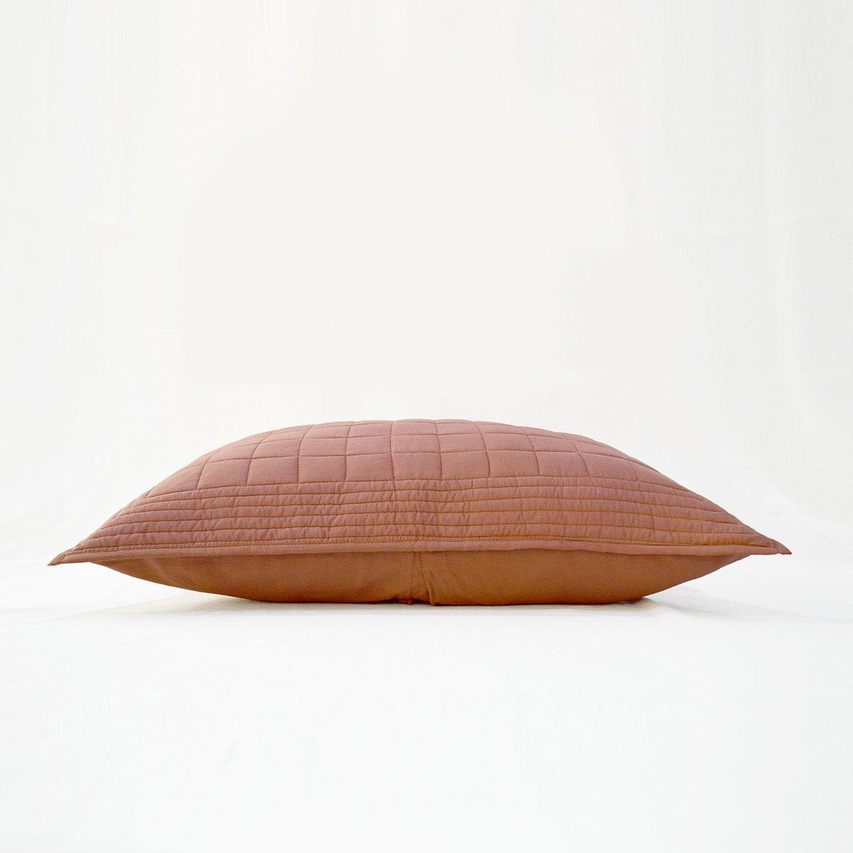 CLAY BROWN cotton Quilted pillow cases, Sizes available