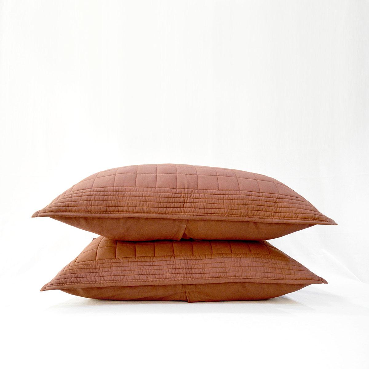 CLAY BROWN cotton Quilted - sets, quilts and pillow cases, Sizes available