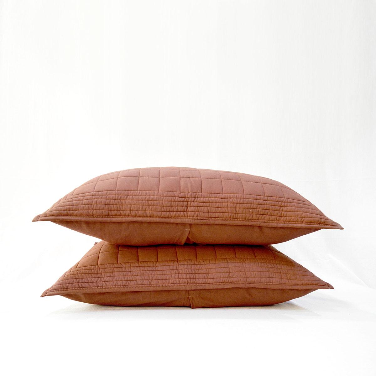 CLAY BROWN cotton Quilted bed sets, Sizes available