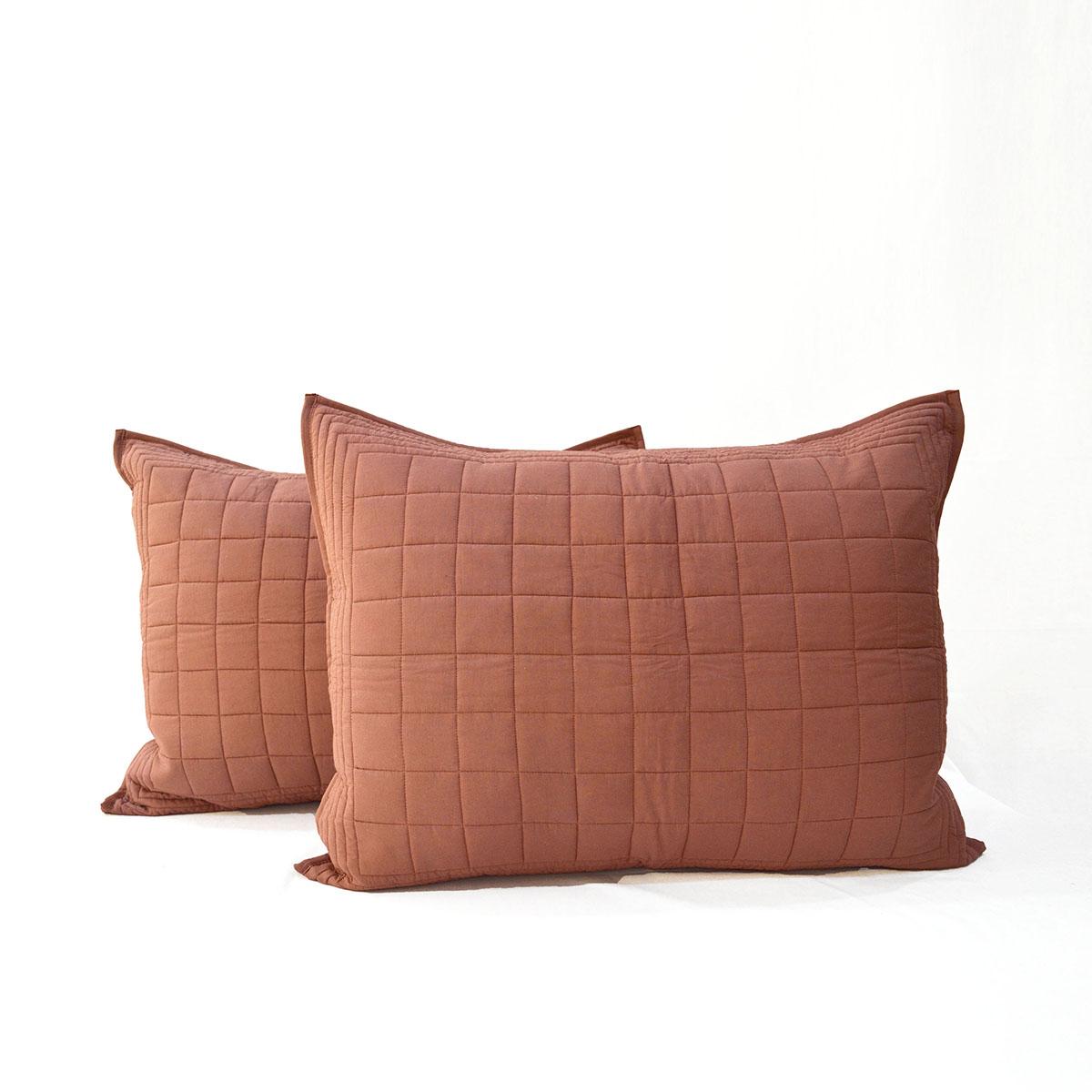 CLAY BROWN cotton Quilted bed sets, Sizes available