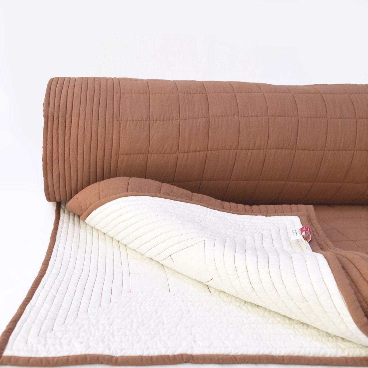 CLAY BROWN cotton Quilted bed sets, Sizes available