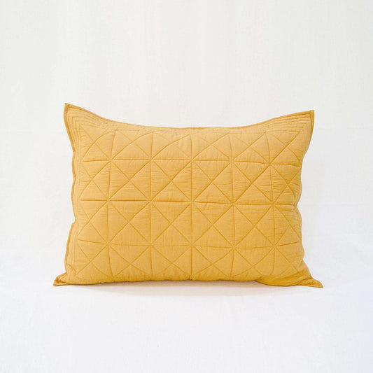 MUSTARD cotton Quilted pillow case, Sizes available