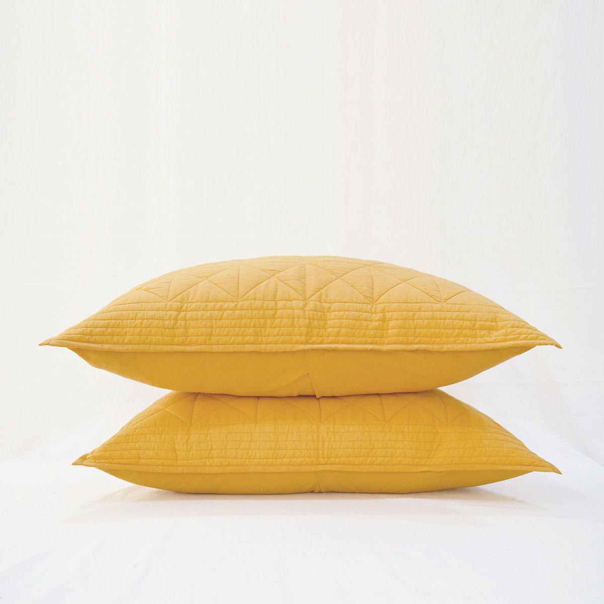 MUSTARD cotton Quilted bed set, Sizes available