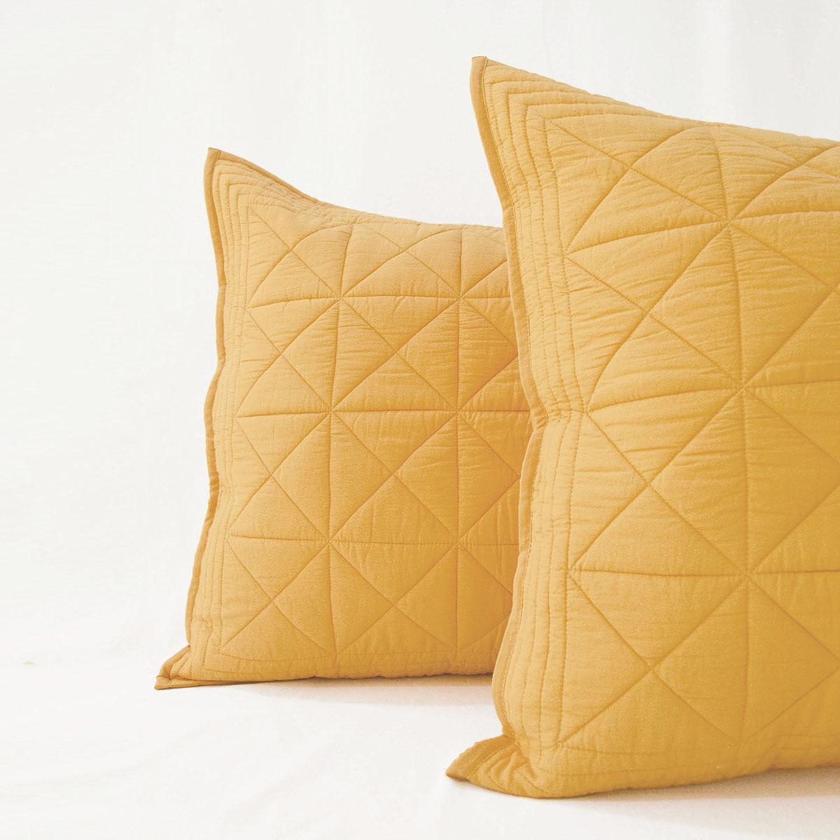MUSTARD cotton Quilted bed set, Sizes available