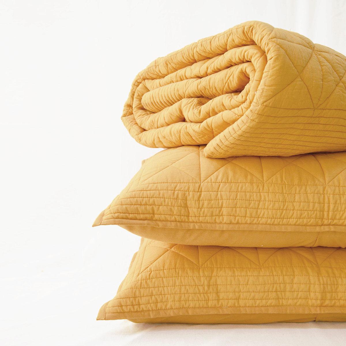 MUSTARD cotton Quilted - sets, quilts and pillow cases, Sizes available