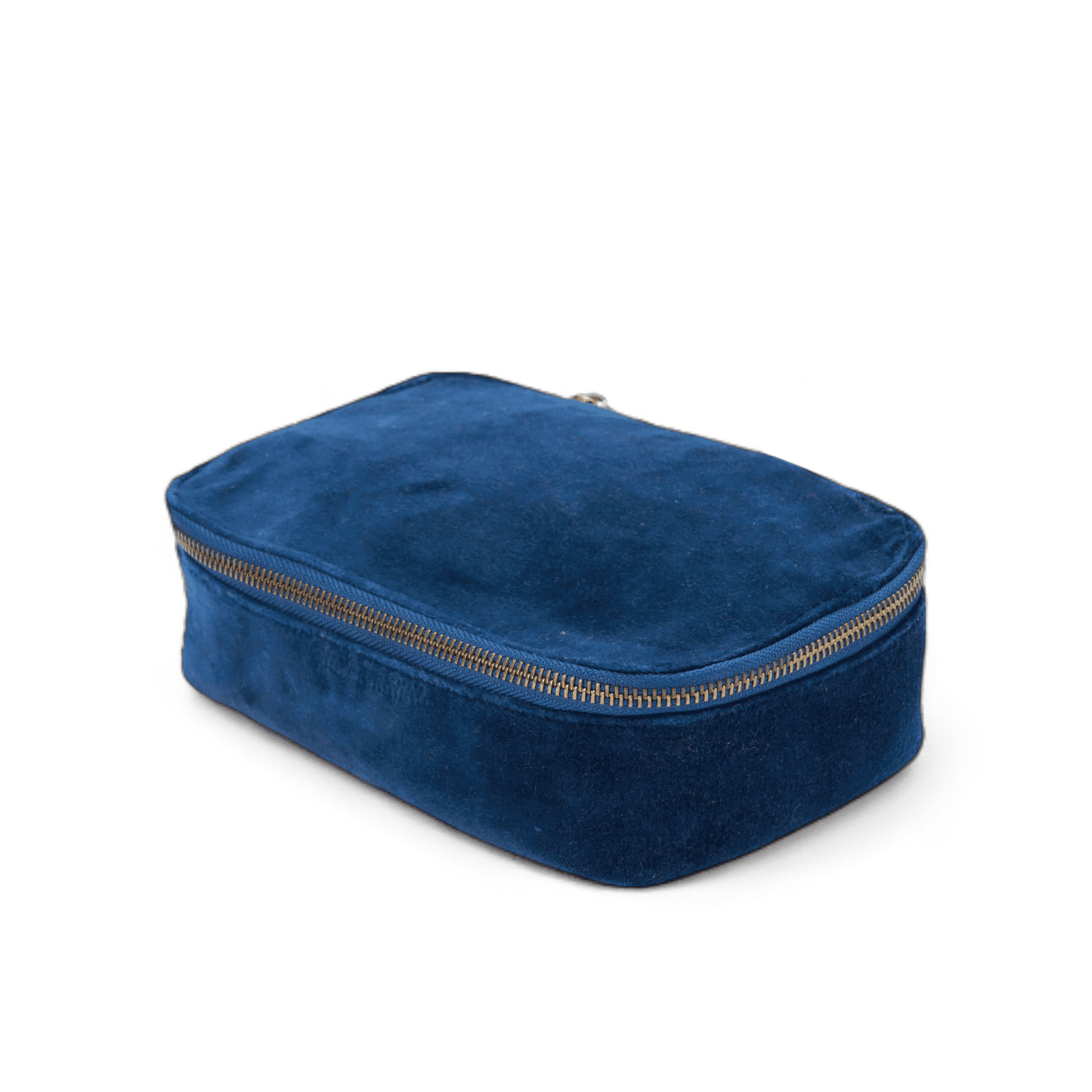Set of 2 nesting boxes in NAVY BLUE colour velvet - travel accessory