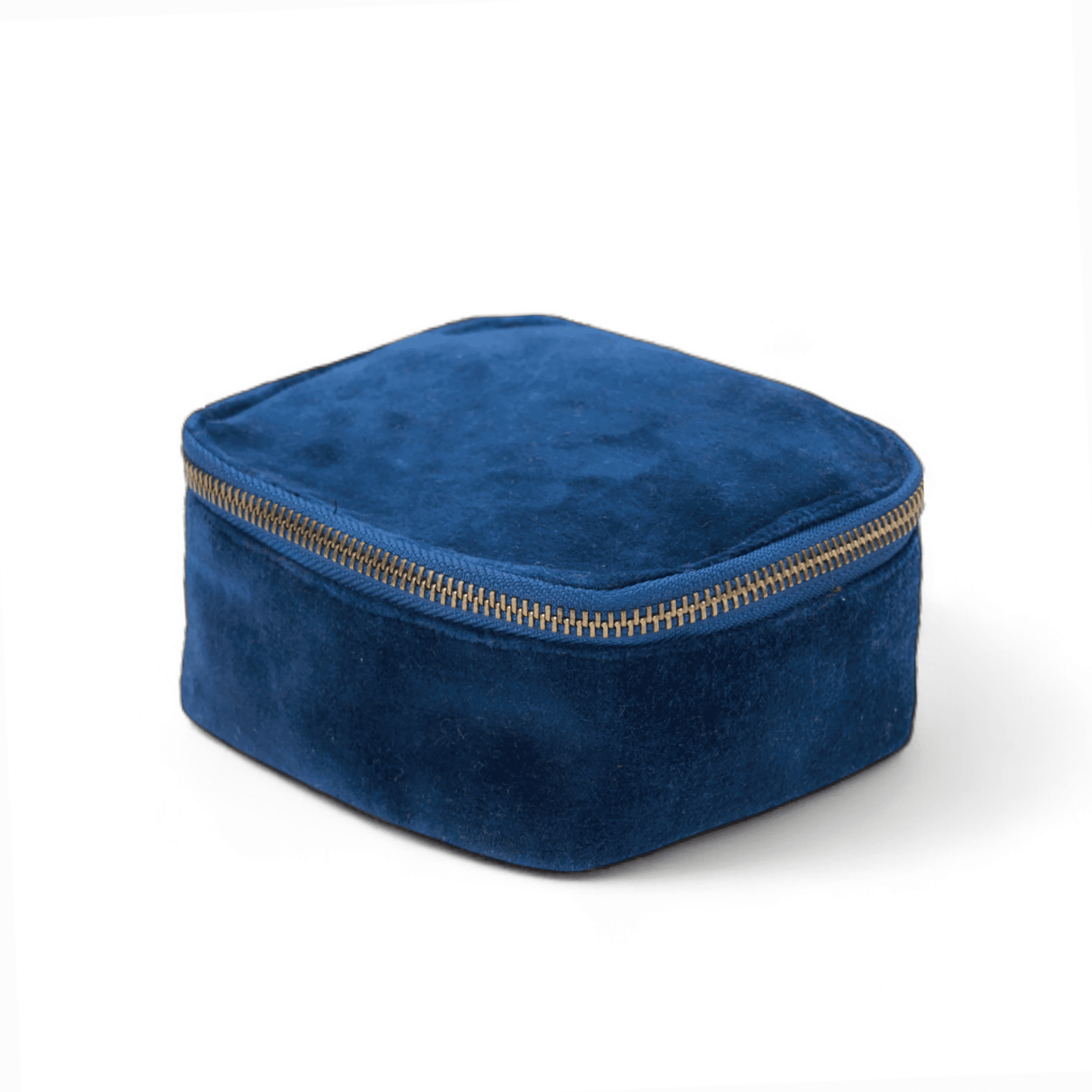 Set of 2 nesting boxes in NAVY BLUE colour velvet - travel accessory