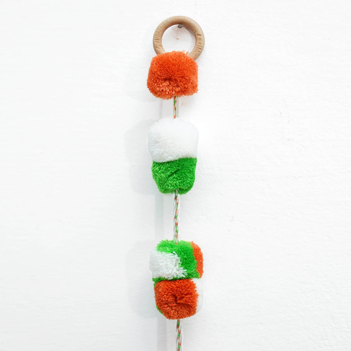 Tricolour pompom garland