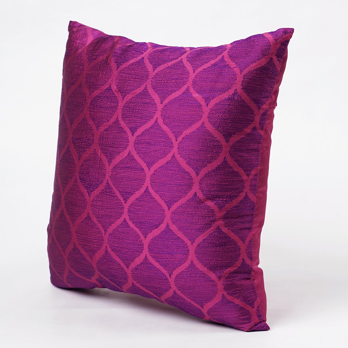 Shadow - Magenta ogee pattern embroidered pillow cover, Polytafetta pillow cover, sizes available