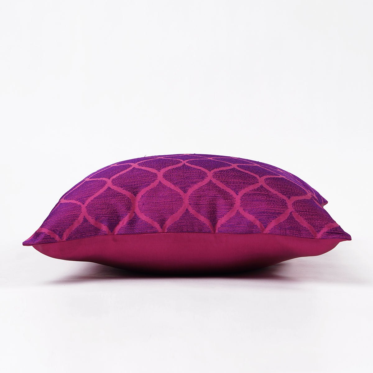 Shadow - Magenta ogee pattern embroidered pillow cover, Polytafetta pillow cover, sizes available