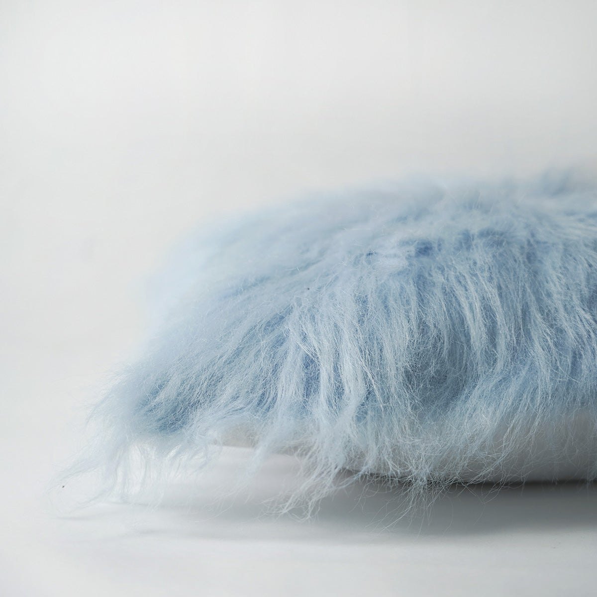 Faux Fur Blue Throw Pillow Cover, sizes available