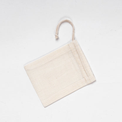 3"X 4" Pure Cotton Spice Pouch, Biodegradable and Reusable Premium Quality Muslin Drawstring Bag